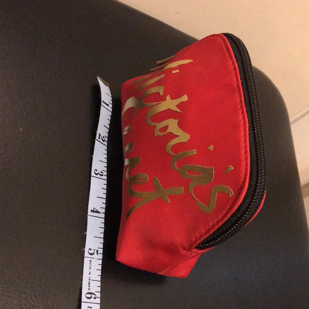 Victoria's Secret Red and Gold Small Cosmetic Case - Picture 2 of 2